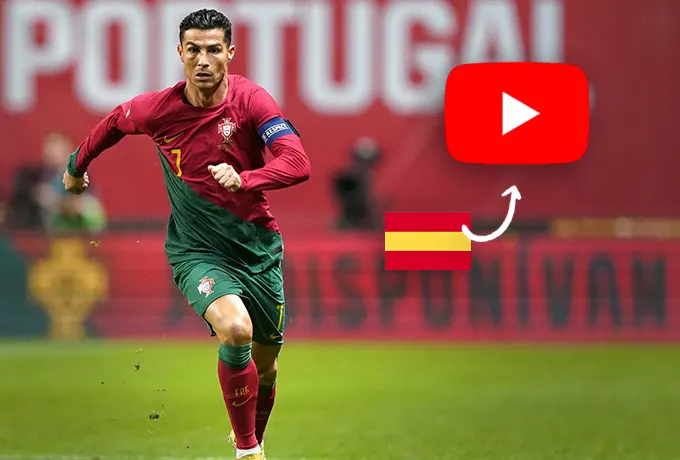 Cristiano Ronaldo jugando fútbol
