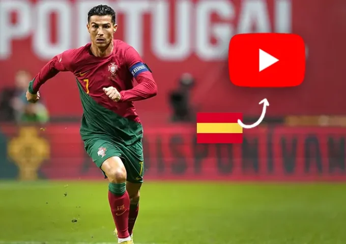 Cristiano Ronaldo jugando fútbol